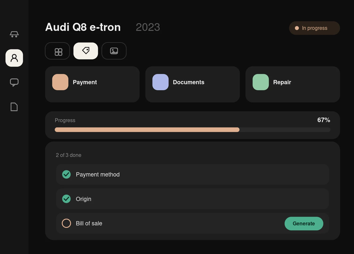 Deal screen